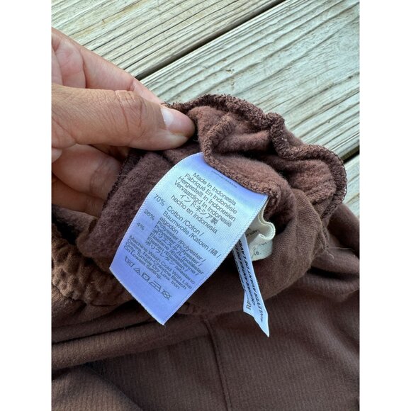 Madewell Brown Ribbed Seamed Pockets Sweatpants Lounge Pants Women's Medium - Picture 7 of 8